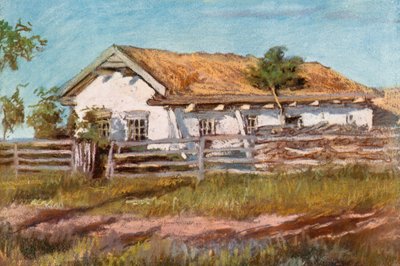 Une maison Doukhobor, près de Veregin - Harold Copping